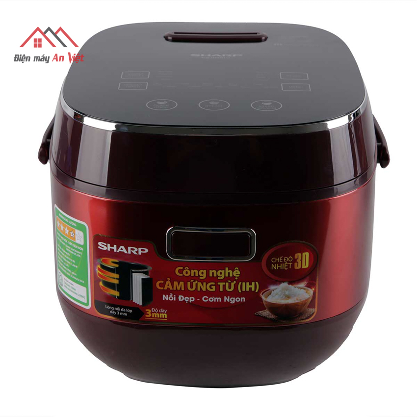 Nồi cơm cao tần 1.8 lít Sharp KS-IH191V-RD - Hàng Chính Hãng
