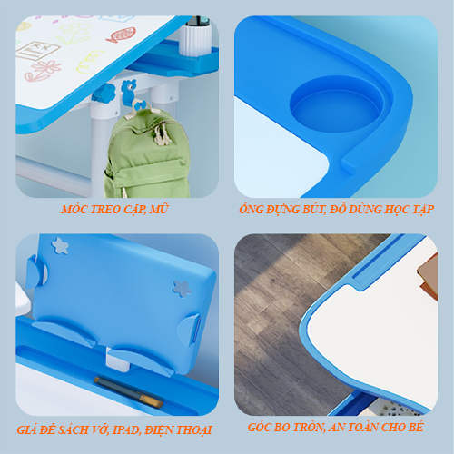 Bộ Bàn Ghế Học Sinh Chống Cận Chống Gù Cao Cấp Tích Hợp Điều Chỉnh Độ Cao Điều Chỉnh Mặt Bàn Phù Hợp Mọi Nhu Cầu Học Tập Thiết Yếu Của Trẻ
