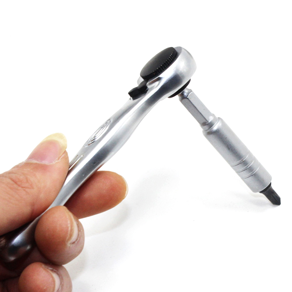 DM xách tay mini tuốc nơ vít đa chức năng Bộ cờ lê bánh cóc Tuốc Nơ Vít chữ thập
