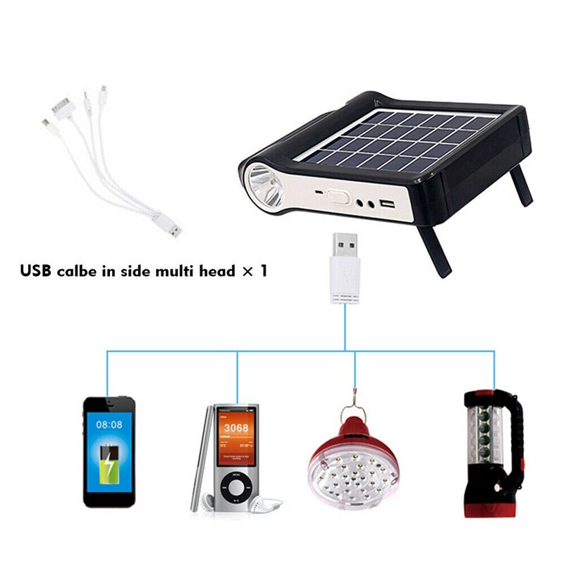 yingke Portable Solar Panel Light Solar Generator System Usb Port With Lamp Lighting
