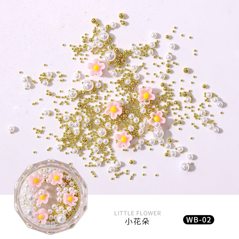 HOA BI NGỌC MIX TRANG TRÍ MÓNG