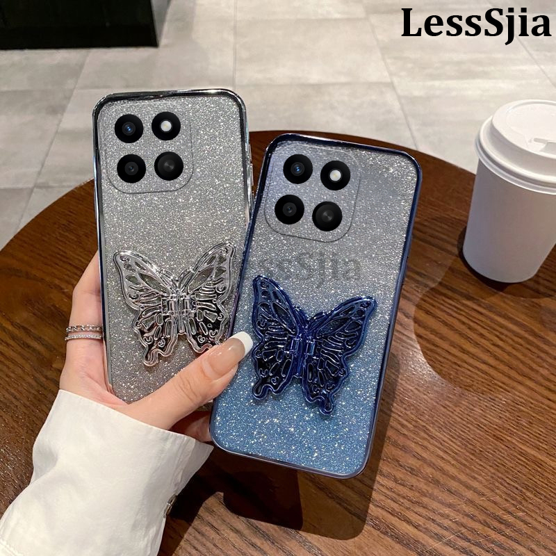 Phone%20cover%20Honor%20X8C%20Back%20case%20with%20Cute%20Butterfly%20Stand%20Luxury%20Slim%20Gradient%20Clear%20Plating%20Glitter%20Girls%20For%20Honor%20X8C%204G%20Phone%20cases%20-%20Image%202