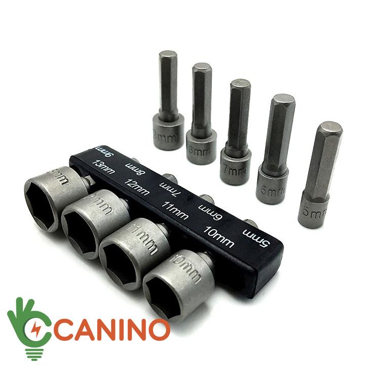 Bộ 9 đầu vặn vít đa năng 5-13mm