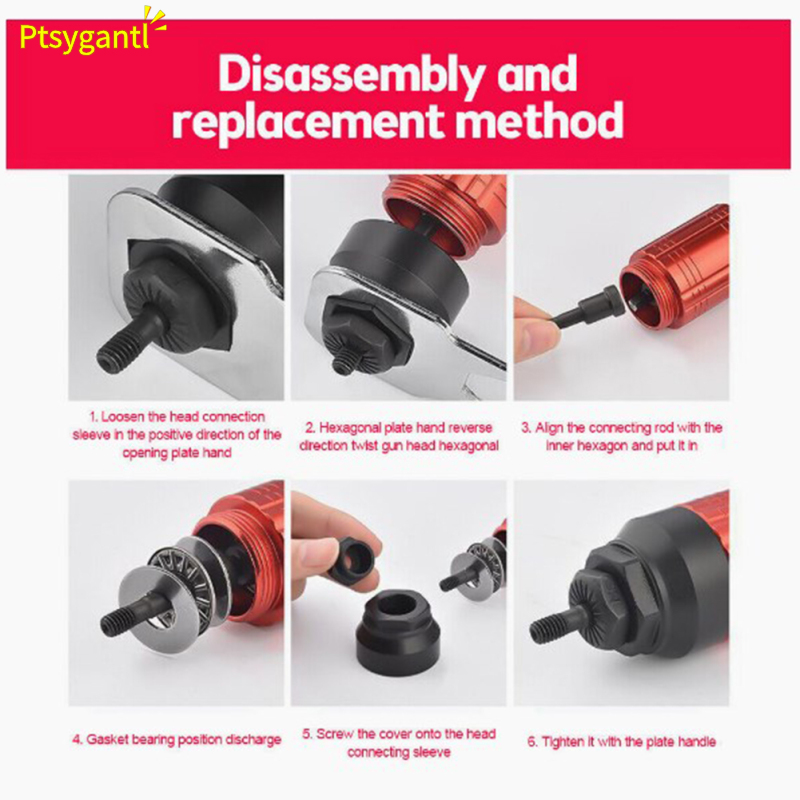 Ptsygantl Lanlan M3-m8 Electric Rivet Gun Rivet Nut Drill Bit Adapter Insert Nut Riveting Tool For Electric Drill/hand Wrench
