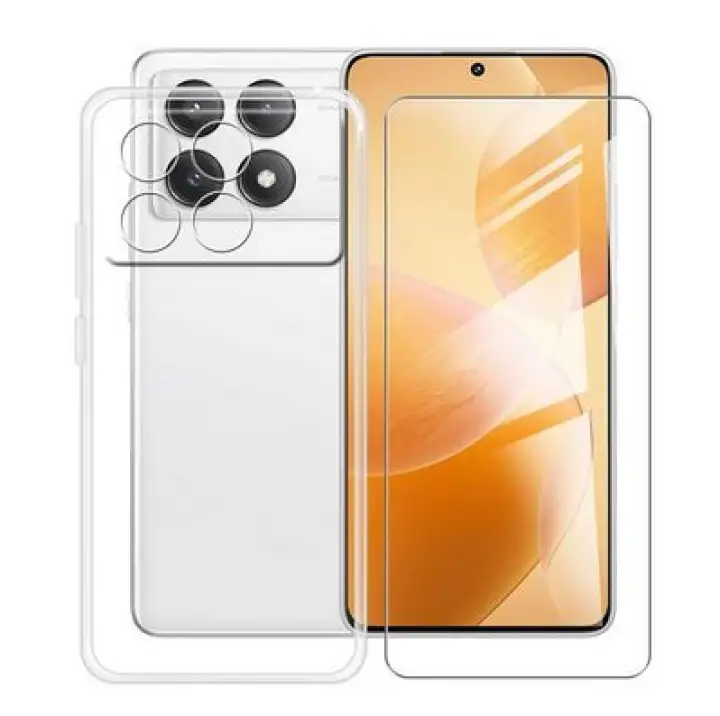 For Xiaomi Redmi K70E Case Shockproof Thin Silicone Cover Yellowing-Resistant Transparent TPU Phone Case