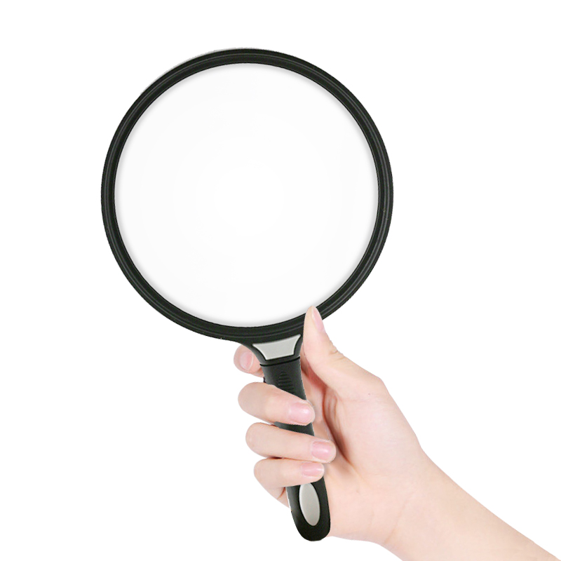 130mm Large Lens Handheld Magnifier Reading Newspaper Handle Magnifying Glass Low Vision Aids. 