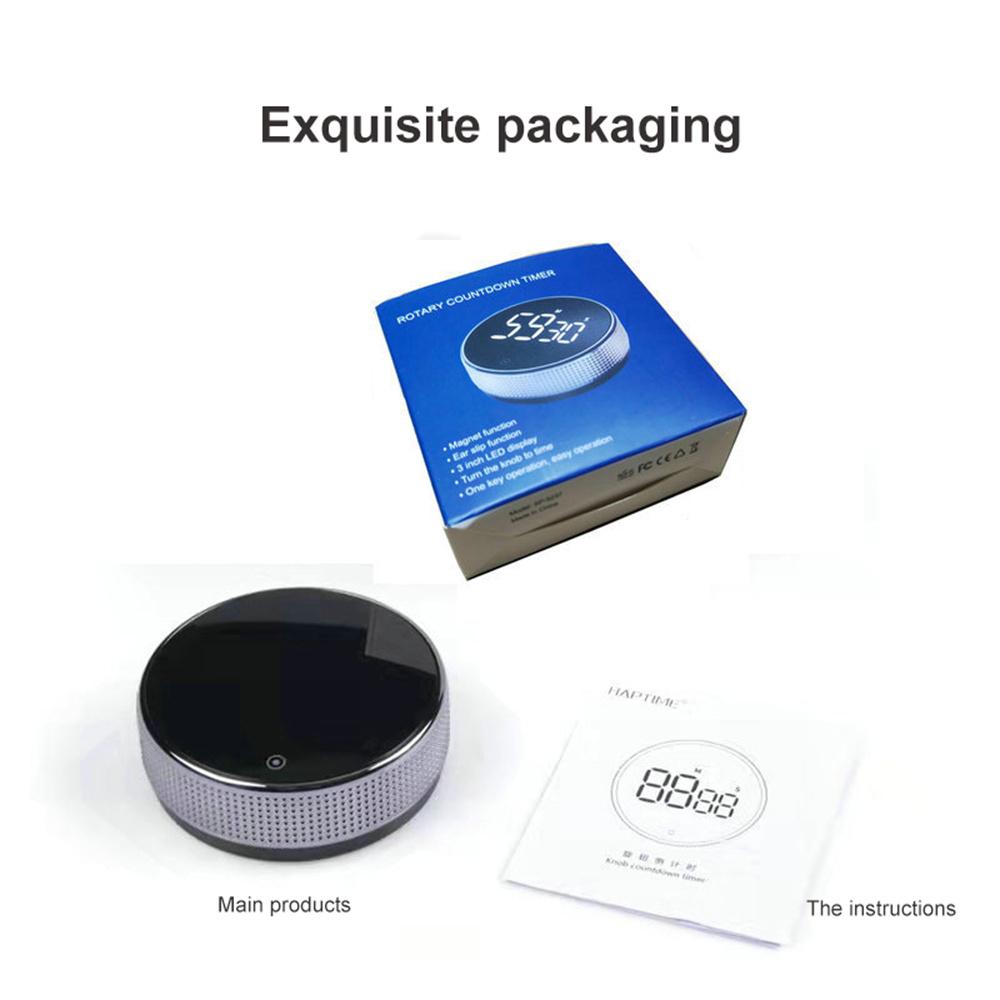 Self-Discipline Rotary Timer Magnetic Led Silent Timer