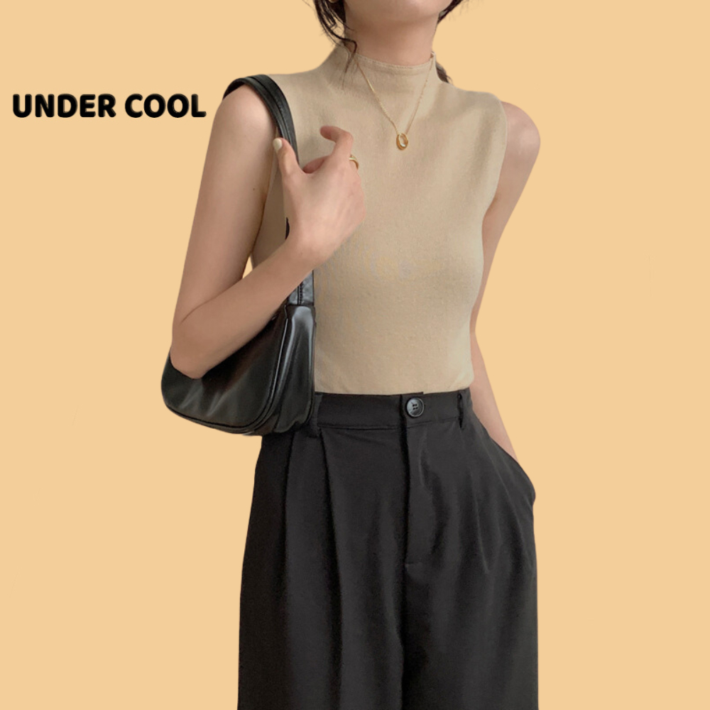 Áo ba lỗ sát nách undercool len thỏ cổ 3 phân trẻ trung