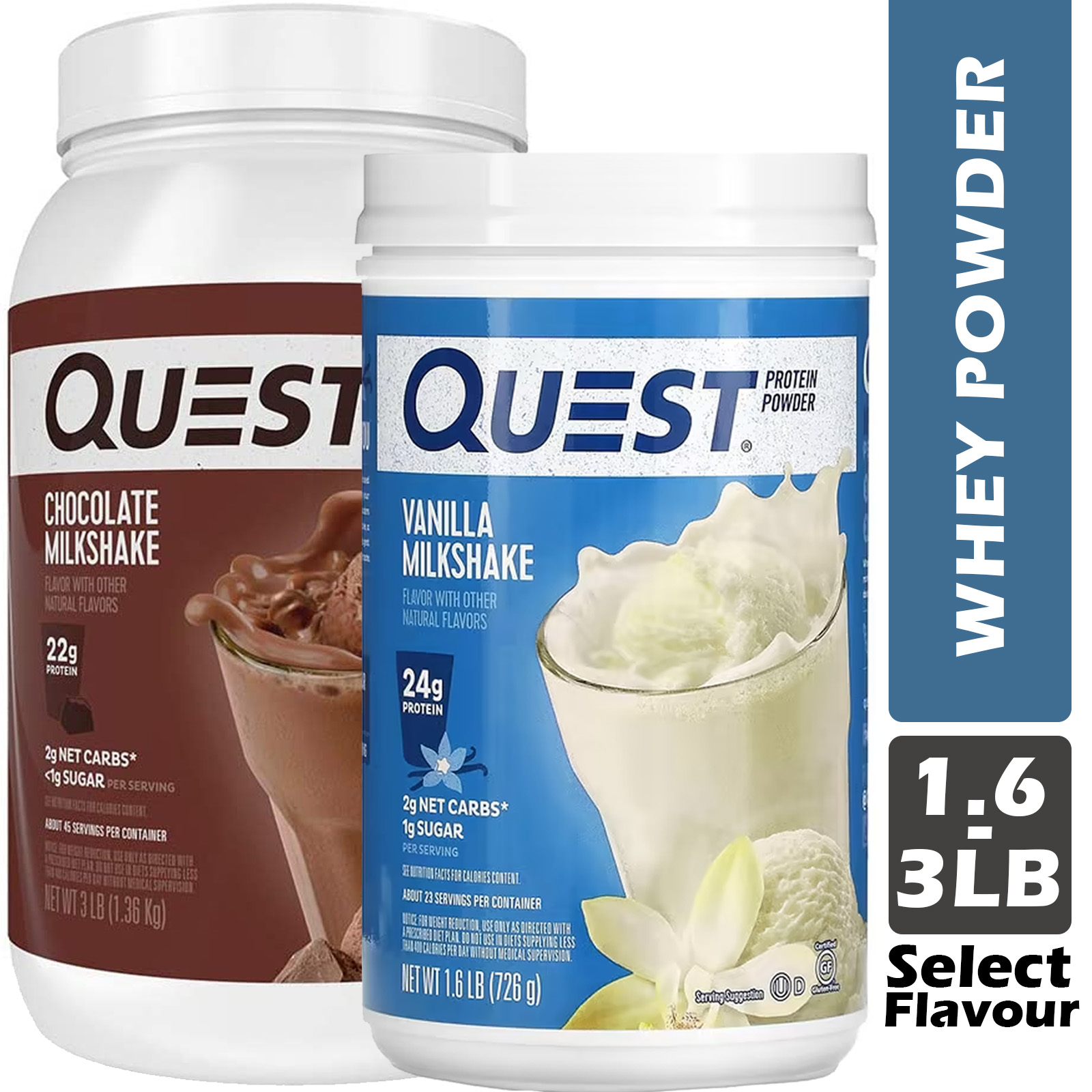 Quest Whey & Casein Blend Protein Powder Peanut Butter, 1.6lb
