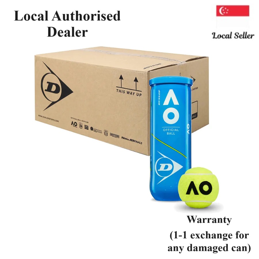 Dunlop Australian Open Tennis Balls 24 cans (72 balls) Lazada Singapore