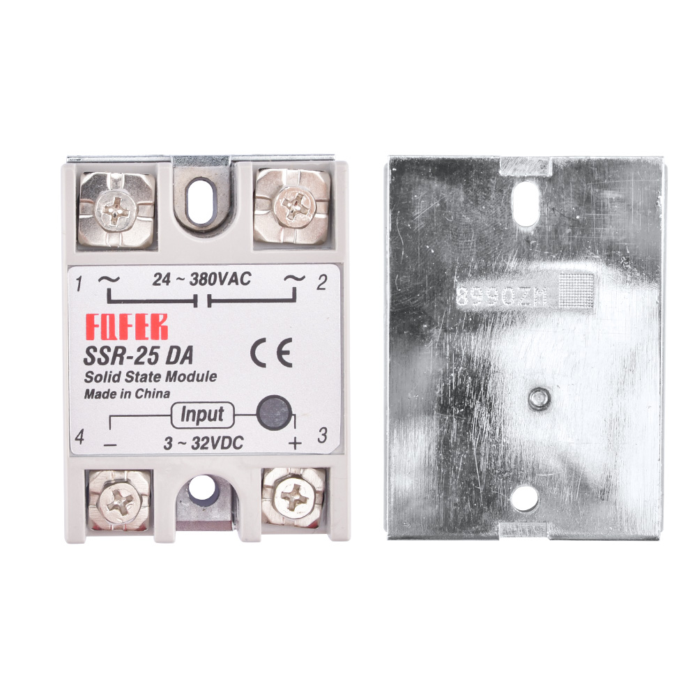 diymore Output SSR-25 24V-380V 25A Rơ Le Trạng Thái Rắn DA, Cho Bộ Điều Khiển Nhiệt Độ PID