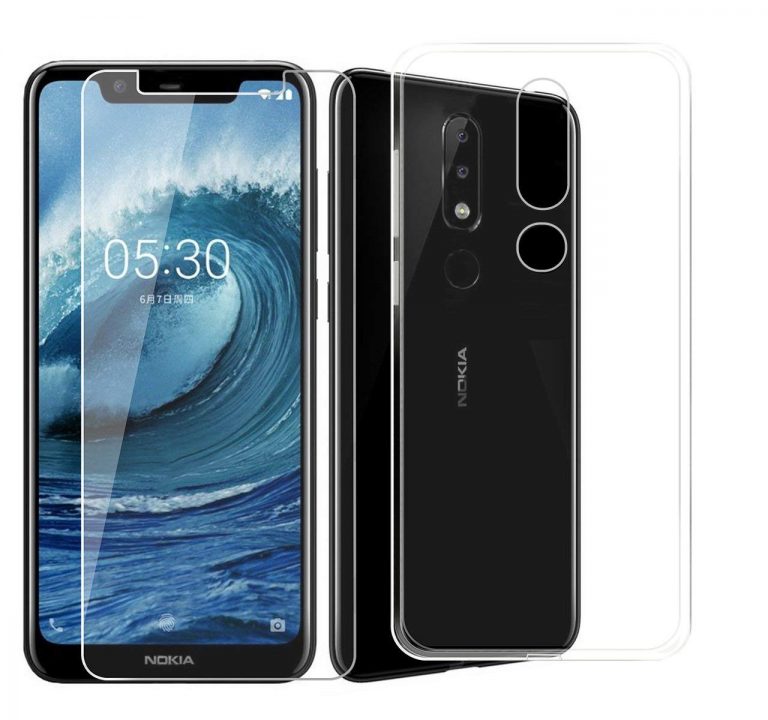 Kính cường lực trong suốt Nokia 5.1 Plus / Nokia X5 (Kèm miếng lau)
