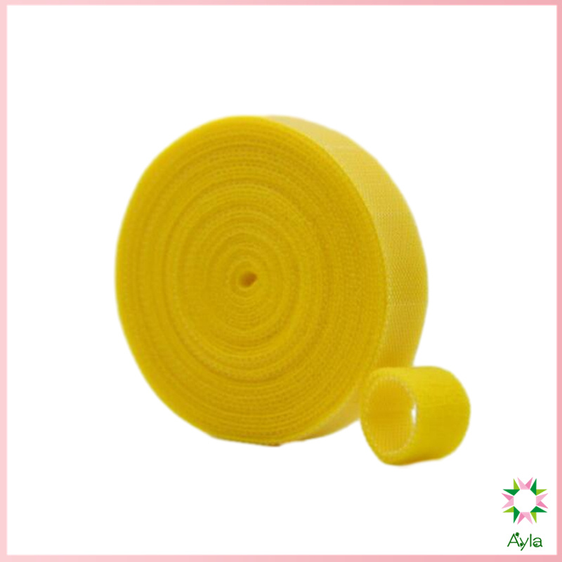Ayla สายรัดเวลโคร 5 เมตร แข็งแรง 1cm * 5m รัดของ รัดสายไฟได้ Tearable strap Lazada.co.th