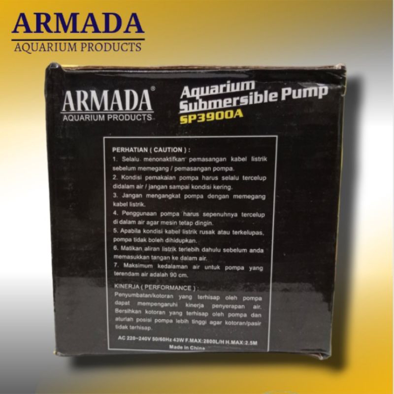 ARMADA SP 3900A Submersible pump pompa aquarium kolam hidroponik