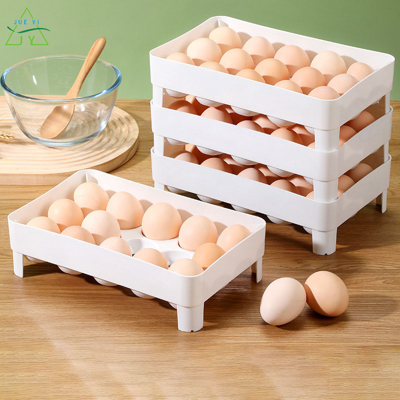 KS Food grade refrigerator egg storage box, household multi-layer stackable egg rack, kitchen specific egg tray