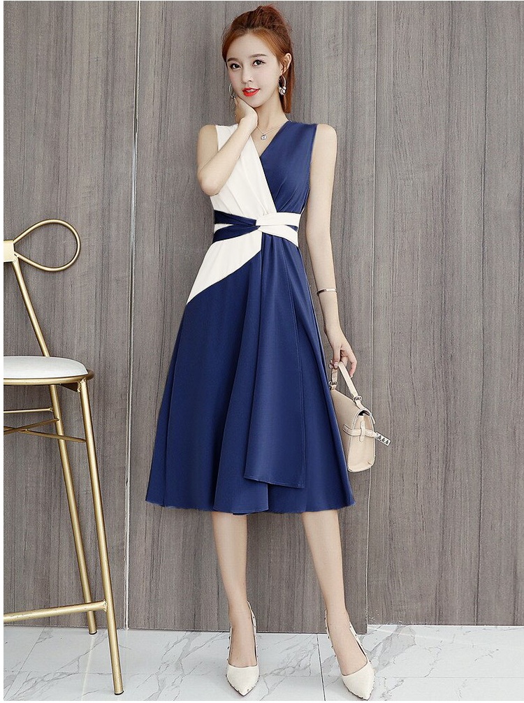 Đầm Xòe Cổ V Đấp Chéo Thối Tà 2 Màu Điệu Đà Cực Xinh Beyeu1688 - BY1136B