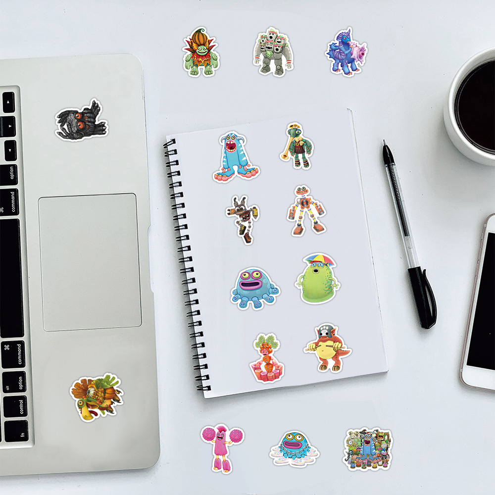50PCS/set My Singing Monsters Graffiti sticker suitcase water bottle notebook waterproof decorative stickers