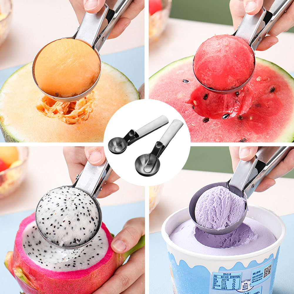 Ice Cream Scoops Stainless Steel Digger Non-Stick Fruit Ice Ball
