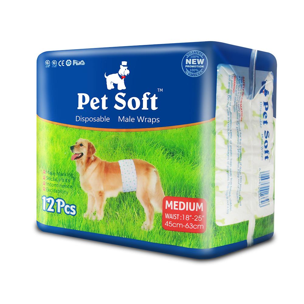 pet soft disposable male wraps