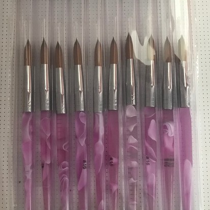 Cọ đắp móng bột, nail, Vân đá mầu tím số # 16