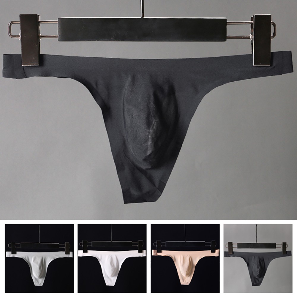 【specialthing】 Comfortable Stretchy T Back Briefs for Men in Apricot/Black/White/Gray 【Ready Stock】