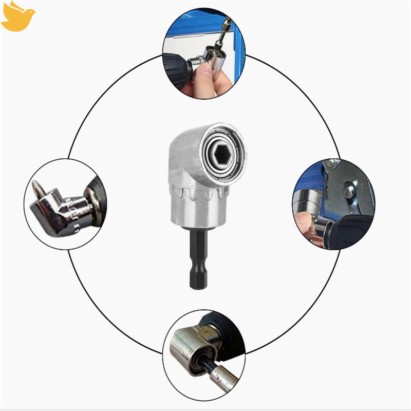 8pcs Professional Drill Bit Extension Set 105° Right Angle Drill Attachment For Electric Drills Screwdriver Chucks