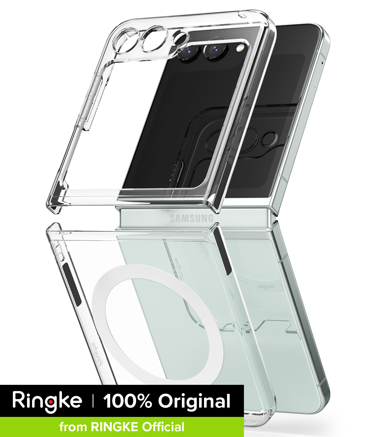 Ringke Slim Mag Compatible with Samsung Galaxy Z Flip 5 5G Case Cover Transparent Anti-Yellowing Solid Scratch Resistant Protective Z Flip 5 Back Cover