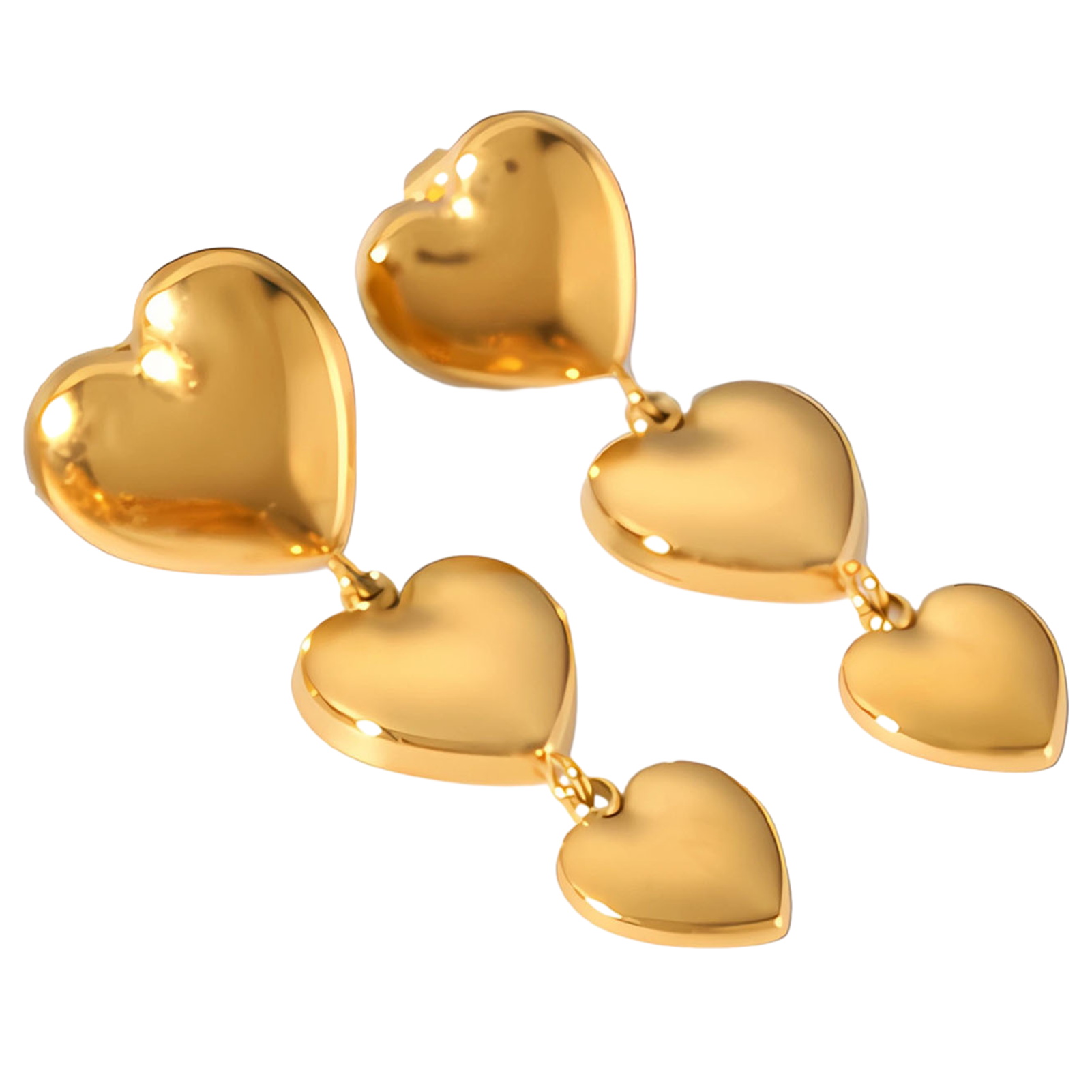 Talent Star Heart-shaped Earrings Love Heart Earrings Heart-shaped Earrings for Women Hypoallergenic Steel Studs Perfect Fashion Jewelry Gift