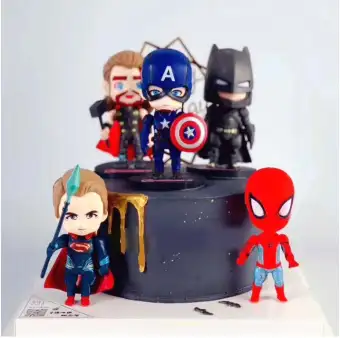 batman and spiderman figures