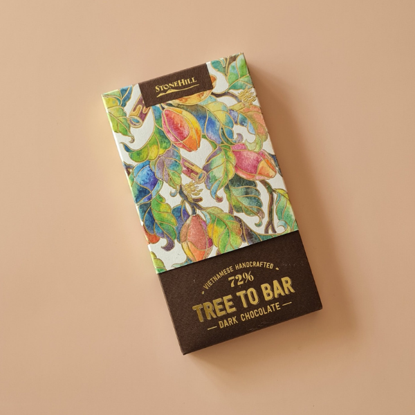 Socola Đen Vườn Nhà Trồng 72% Cacao Stone Hill Cocoa Products Tree To Bar