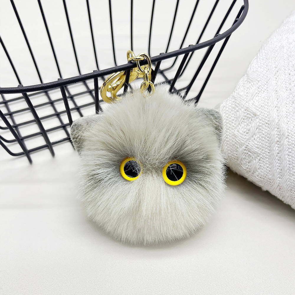 Cartoon Character Keychain Bag Ornaments Keychain For Bags Creative Keyrings Cartoon Keychain Cute Plush Kitten