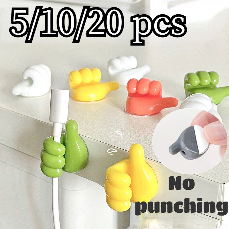 Set 10 / 20 Móc silicone Dán Tường Đa Năng