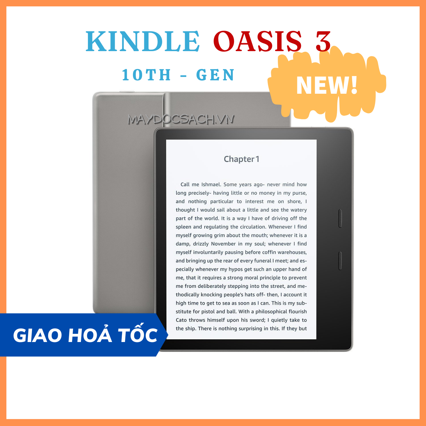 Máy đọc sách Kindle Oasis 3 - thế hệ 10, màn hình 7 INCH, có ĐÈN VÀNG