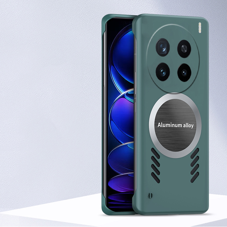 For Vivo X200 Pro Case Ultra Thin Frameless Case Matte Adsorption Metal Heat Dissipation Ring For Vivo X200 Back cover Phone Cases. 
