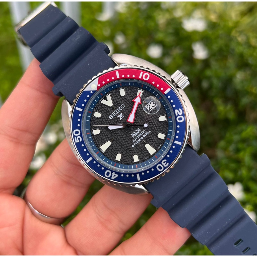 Stainless Steel Seiko Padi Turtle Rubber Strap Seiko Prospex