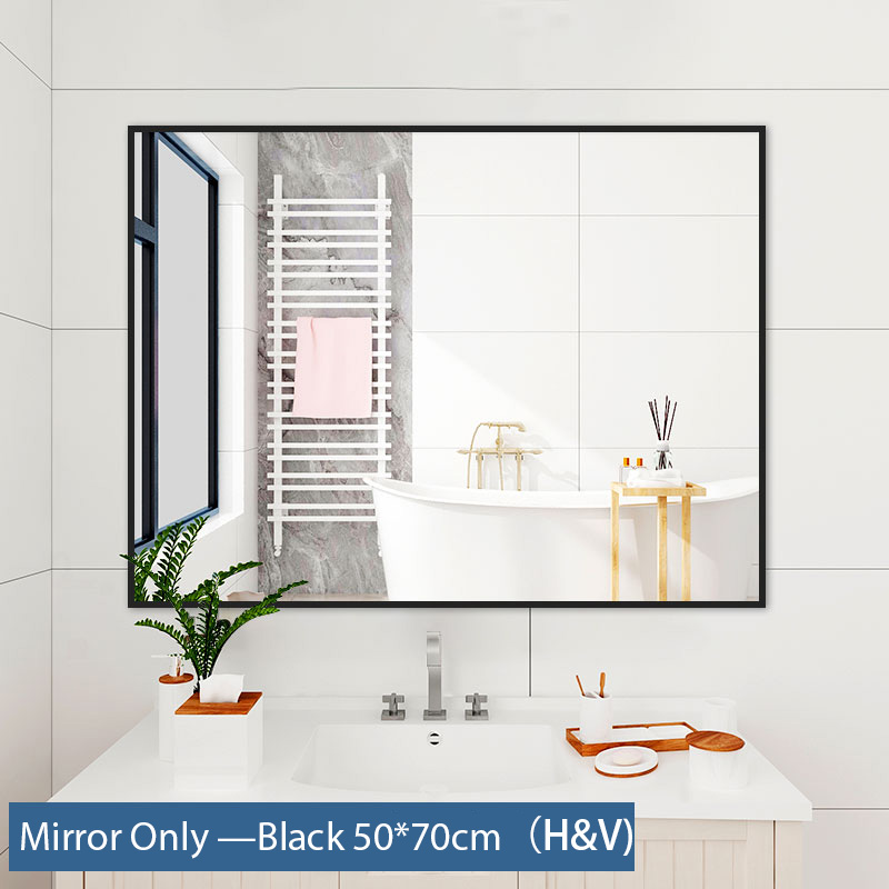 LALA Aluminium Bathroom Mirror Cermin Bilik Mandi Square Bathroom
