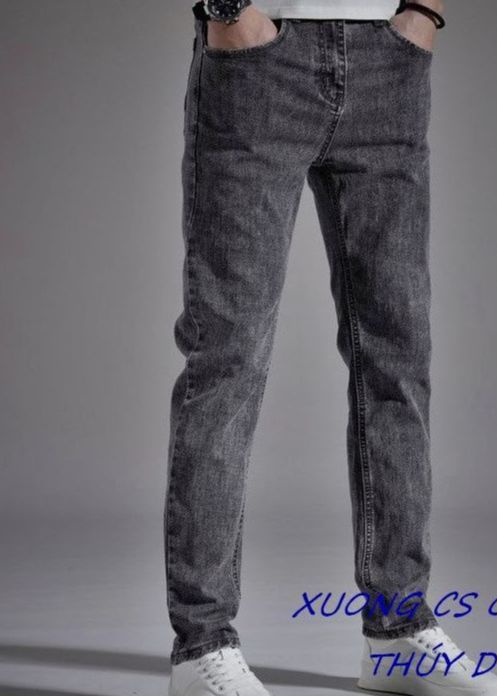 quần jean nam xanh đen xám trơn co giãn tốt size 28-36