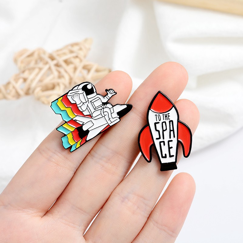 Phim Hoạt Hình Tên Lửa Phi Hành Gia Men Pin Dễ Thương Phi Hành Gia Trâm