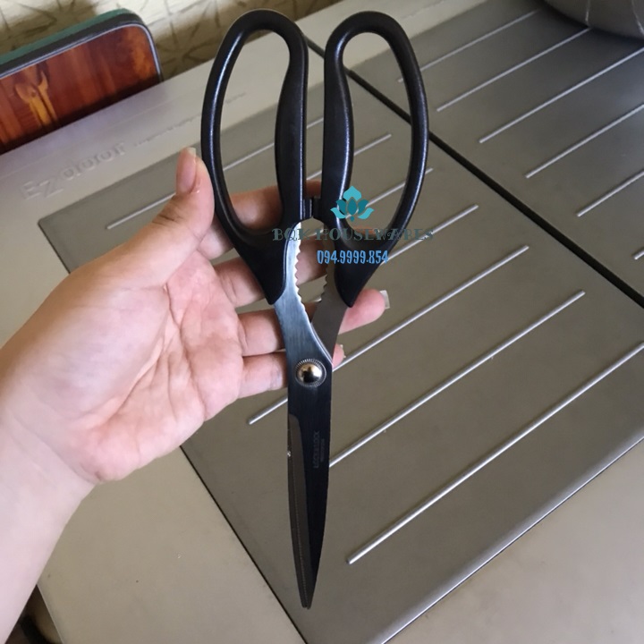 Kéo cắt thịt nướng Lock&Lock 25cm F00096 (Đen)