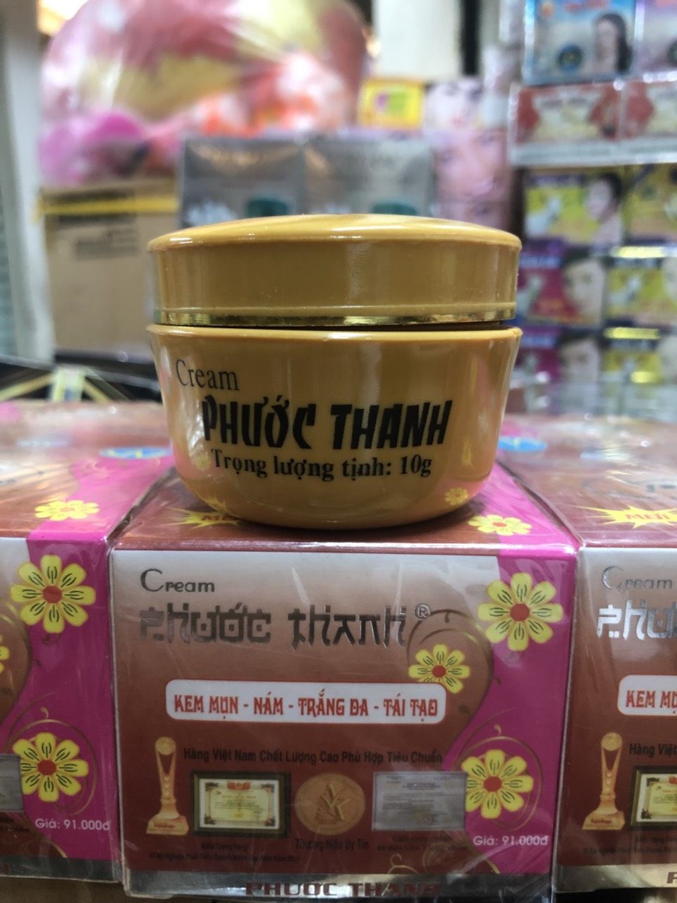 Kem Phước Thanh mụn nám trắng da tái tạo 10g