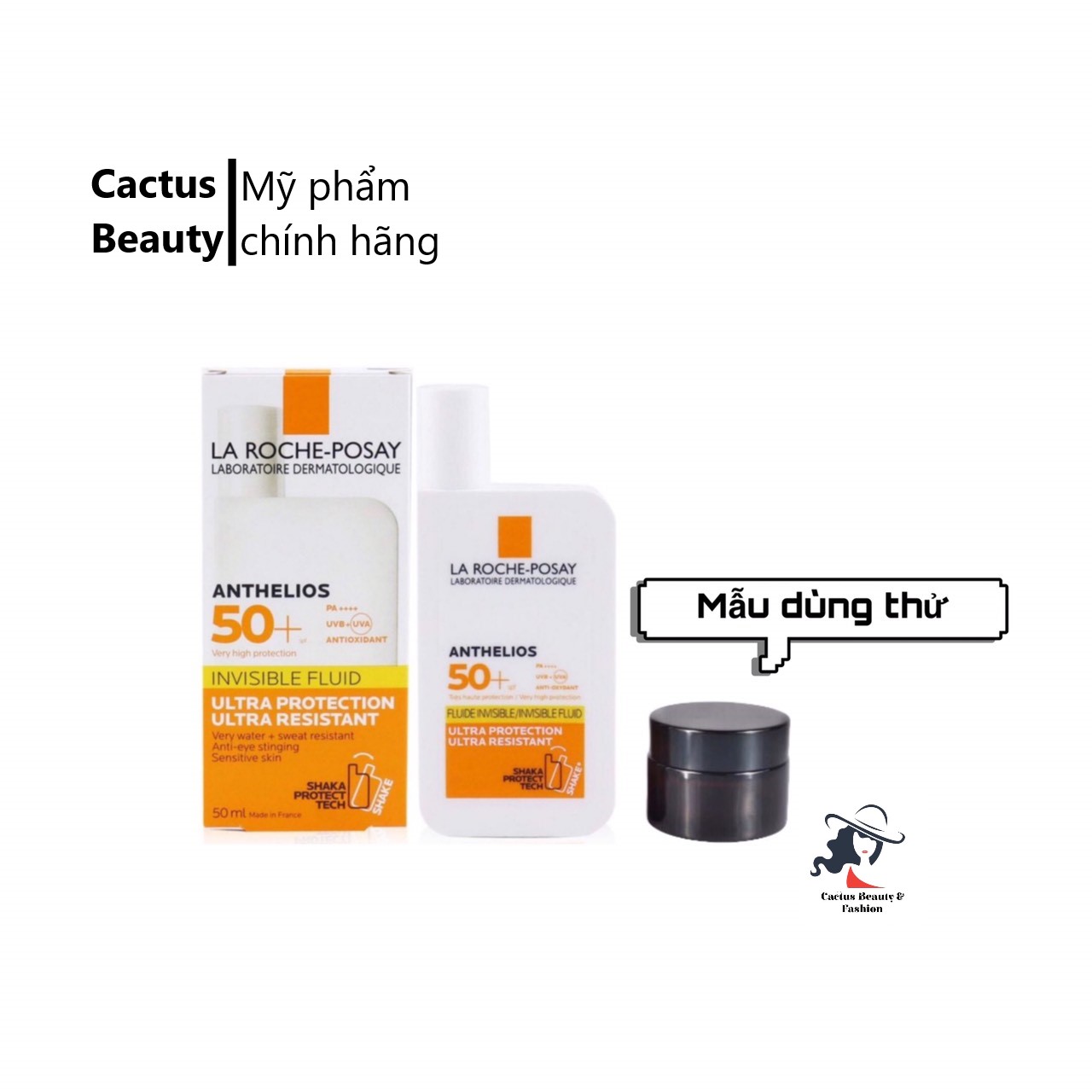 ( Chai Full & mẫu dùng thử) Kem chống nắng La Roche Posay Fluide (vạch vàng)