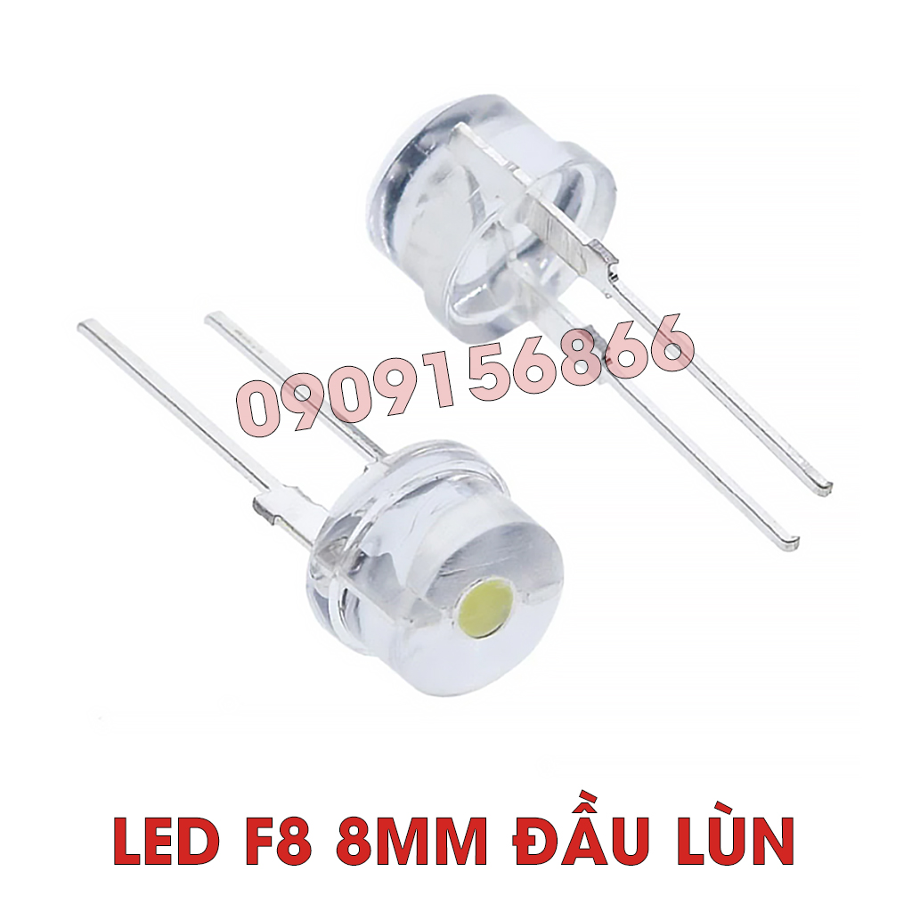 Đèn Led F8 8mm lùn (combo 10 led)