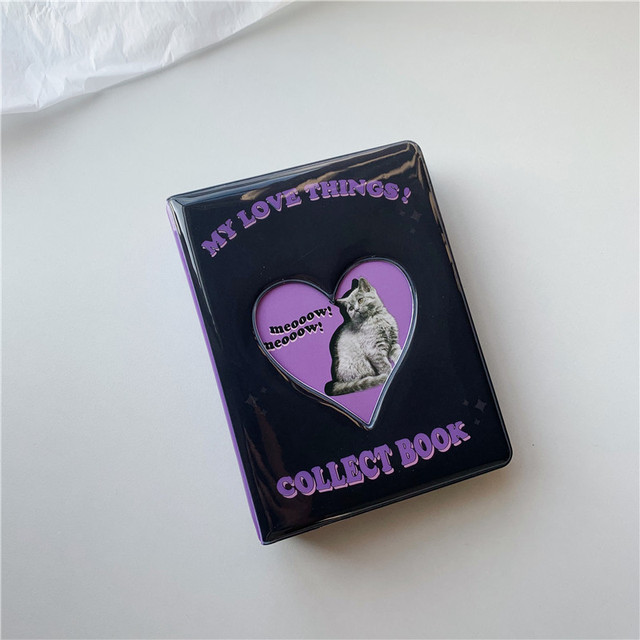 %E3%80%90The%20Quiet%20Page%E3%80%91Sharkbang%20Kawaii%203"%20Cat%20Collect%20Books%2020pcs%20Sleeves%20Bags%20Leopard%20Hollowed%20Heart%20Storage%20Card%20Album%20Postcards%20Collect%20Organizer%20-%20Image%202