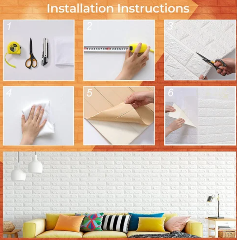70%20x%2077%20cm%203D%20PE%20Foam%20Brick%20Wall%20Sticker%20-%20Easy-to-Apply%20Home%20Decor%20-%20Image%202