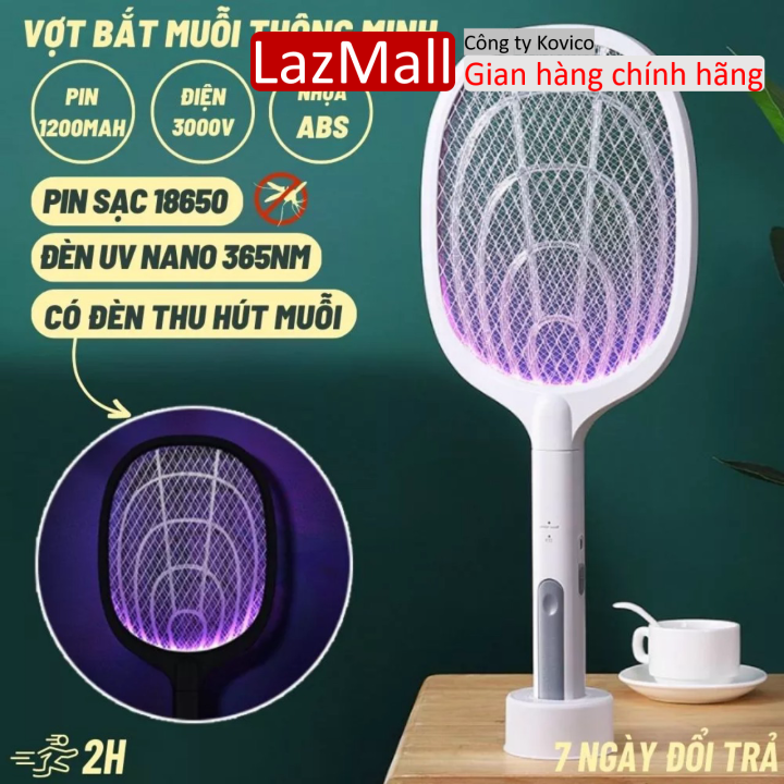 Vợt bắt muỗi tự động thông minh, vợt bắt muỗi thông minh chống giật an toàn - vợt muỗi thông minh 3 trong 1