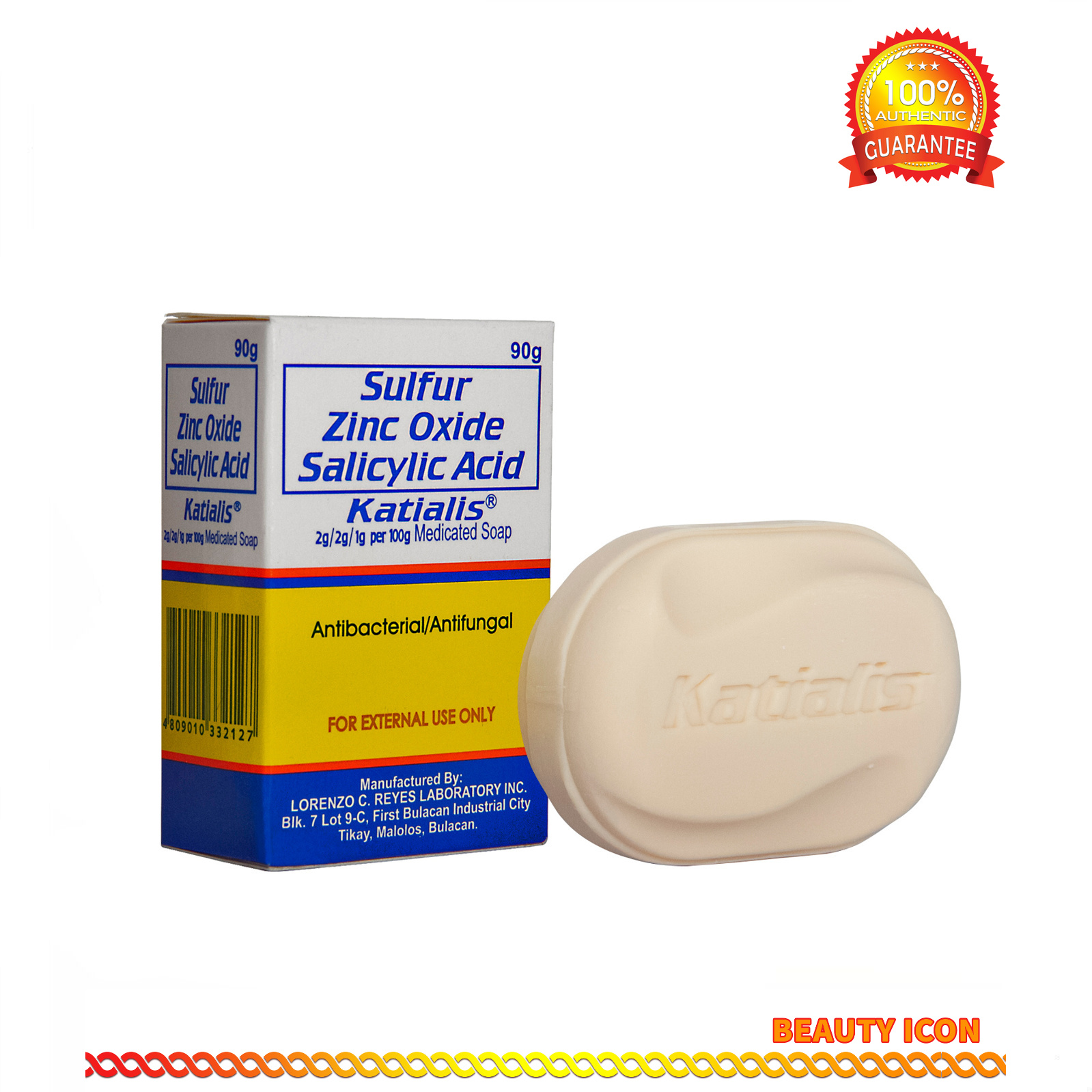 KATIALIS SOAP Sulfur Zinc Oxide Salicylic Acid Anti Fungal Anti