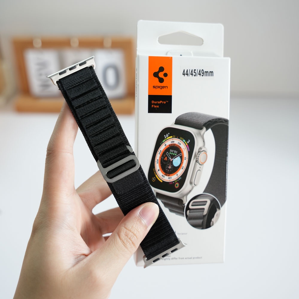 Spigen Alpine Loop Nylon Strap for Apple Watch Ultra 49mm 45mm 44mm 41mm 40mm Band Replacement Sport Braided Woven Adjustable Watchband for Apple Watch Series 8 7 6 5 4 3 SE 2