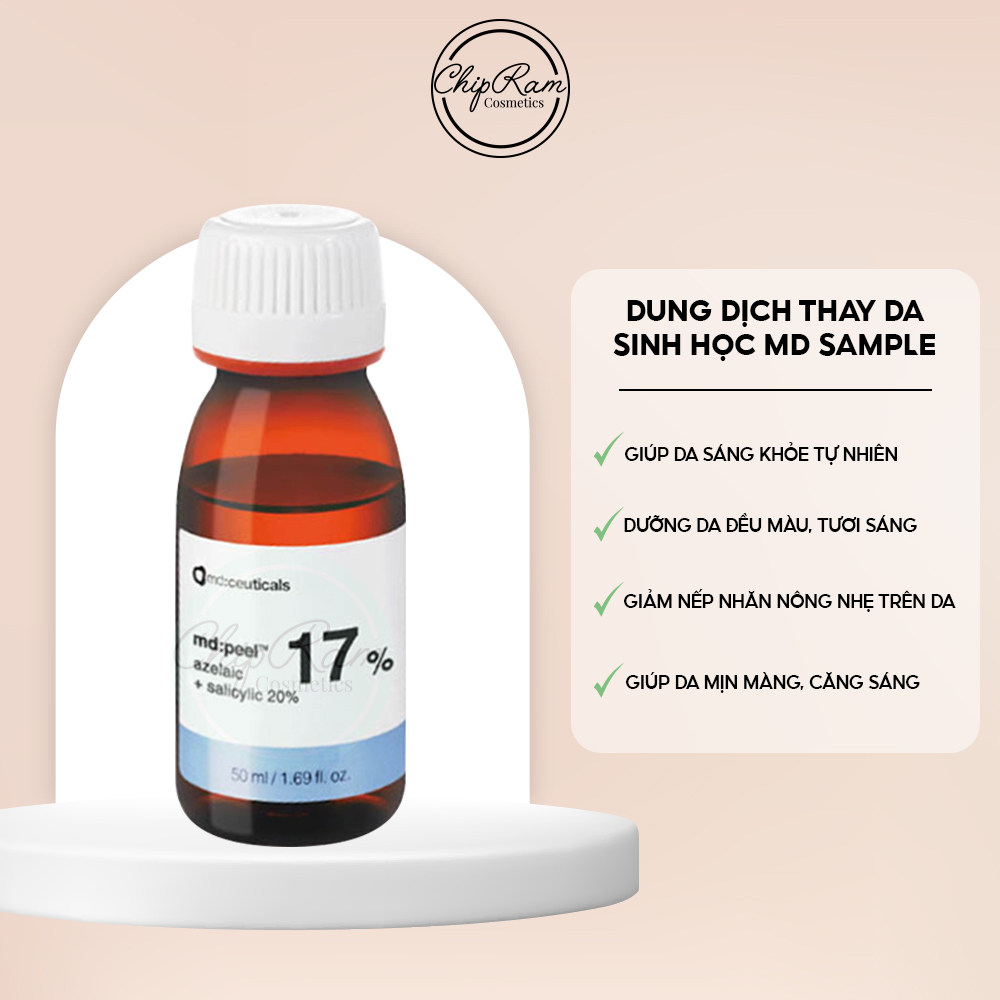 Dung dịch thay da sinh học MD:Ceuticals MD Peel Azelaic 17% & Salicylic 20% ngừa mụn và loại bỏ sắc tố da
