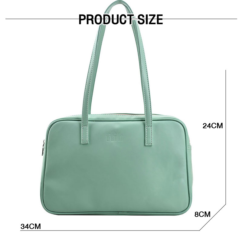 C & K Túi khoác vai dành cho nữ Preppy cặp mới phong cách khối lượng lớn Vai Túi màu trơn đa năng túi xách