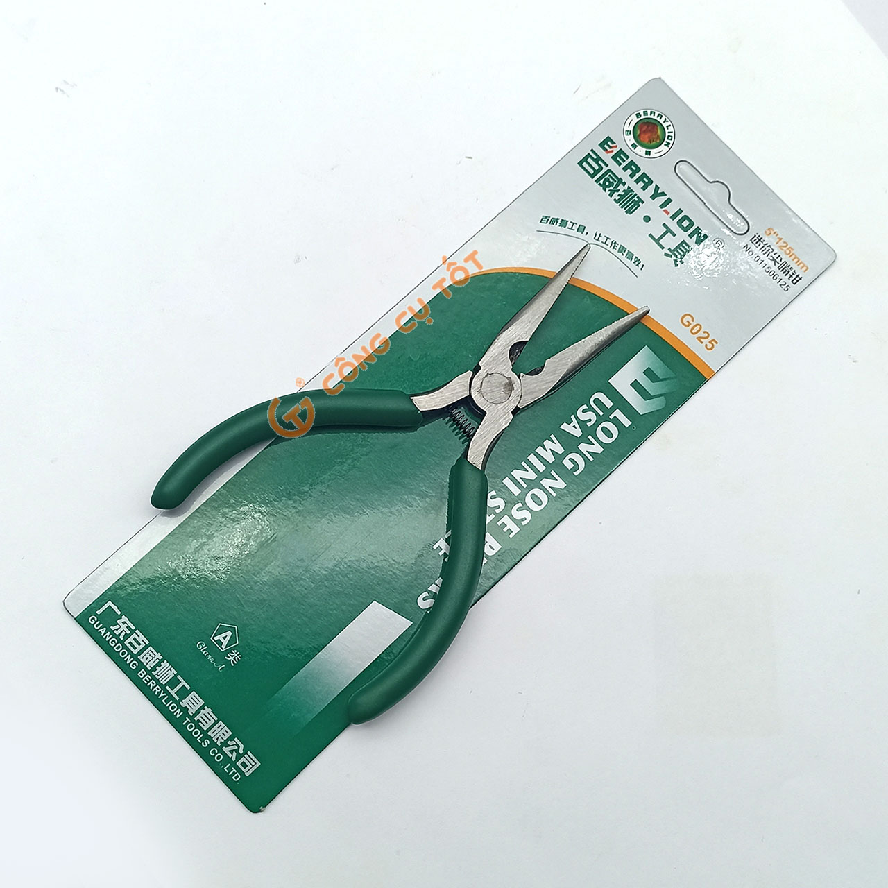 Kìm mỏ nhọn mini Berrylion 5inch 125mm